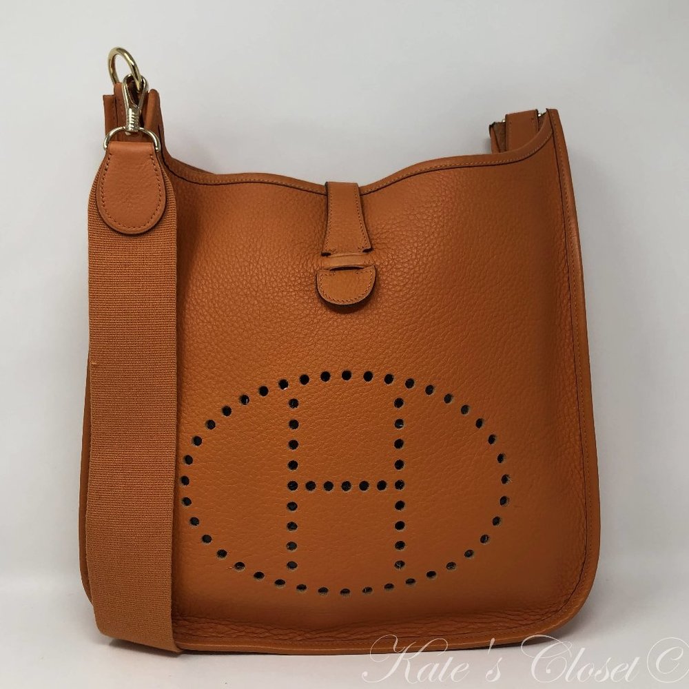 SOLD!! HERMES Evelyne GM- Orange